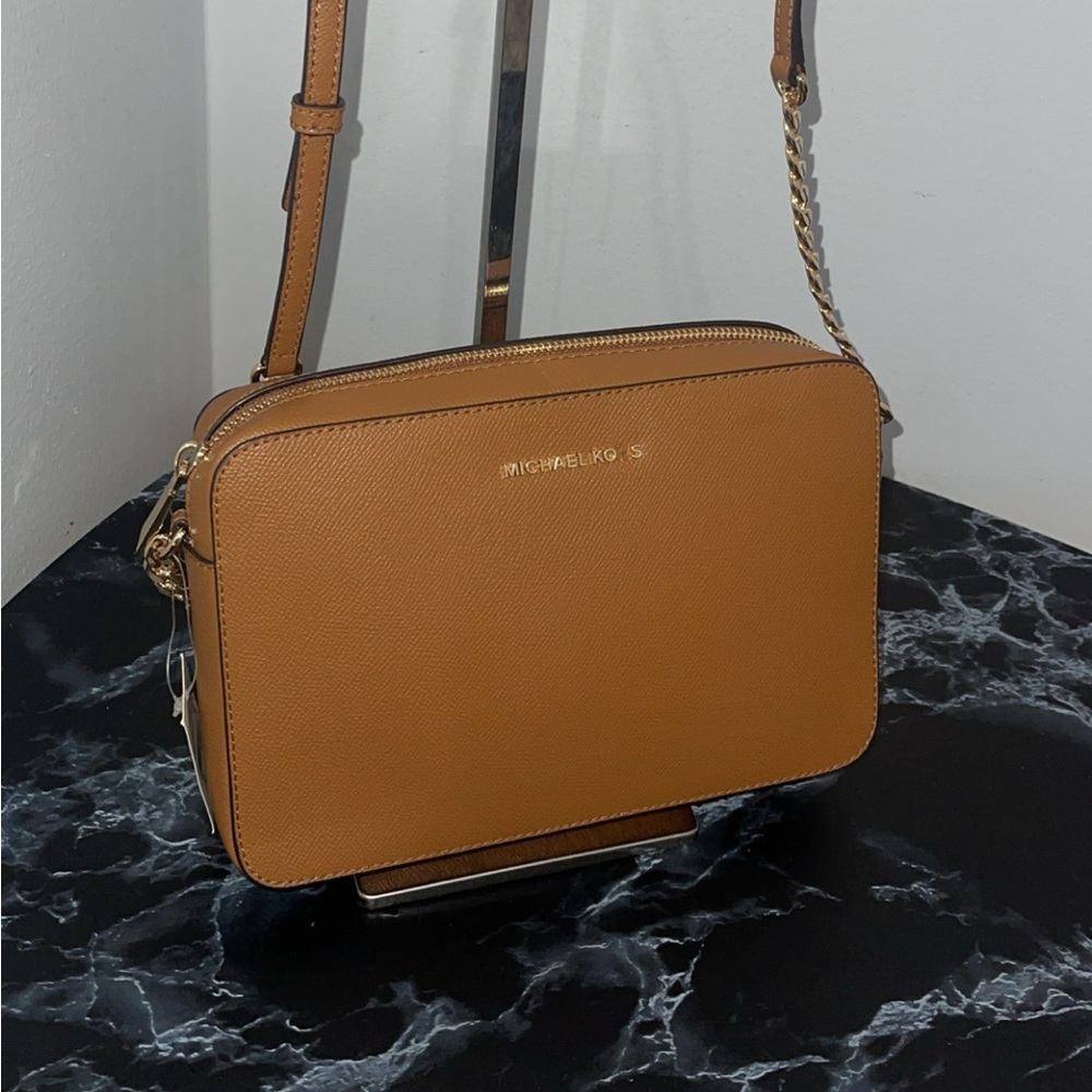 MICHAEL KORS Crossbody Bag JS Large Saffiano Leather Acorn NEW - Minor Damage - Picture 7 of 12